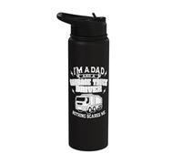 I'm A Dad and A Garbage Truck Driver Funny Trucking Stainless Steel Insulated Water Bottle