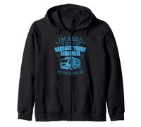 I'm A Dad And A Garbage Truck Driver Funny Trucking Zip Hoodie