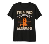 I'm A Dad and A Lineman Father Cable Worker Electrician Premium T-Shirt