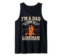 I'm A Dad and A Lineman Father Cable Worker Electrician Tank Top