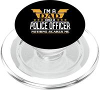 I'm a Dad and a Police Officer nothing scares me PopSockets PopGrip for MagSafe