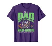 I'm A Dad and I Love Cooking | Fathers Day Joke Dad T-Shirt, Men, Purple, Small