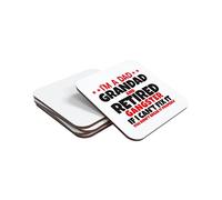 Im A Dad Grandad And Retired Gangster If I Cant Fix It You Didnt Break It Properly Hand Printed Drinks Coaster