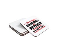 Im A Dad Grandad And Retired Security Guard If I Cant Fix It You Didnt Break It Properly Hand Printed Drinks Coaster