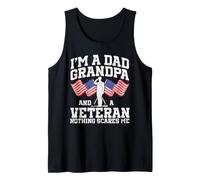 I'm A Dad Grandpa and A Veteran Nothing Scares Me Patriotic Tank Top