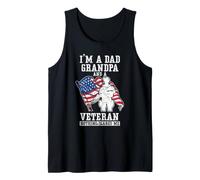 I'm A Dad Grandpa and A Veteran Nothing Scares Me Patriotic Tank Top