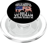 I'm A Dad Grandpa And Veteran Fathers Day Papa Grandpa PopSockets PopGrip for MagSafe