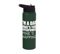 I'm a Dad, What's Your Superpower? Mine Napping Funny Dad Stainless Steel Insulated Water Bottle