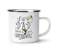 I'm A Dad What's Your Superpower Retro Enamel Mug Cup