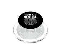 I'm a Dentist I Know All Your Secrets Funny Dental Line Art PopSockets PopGrip for MagSafe