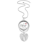 I'm a Father What's your Superpower Pendant Angel Wings Rotating Necklace Jewelry