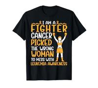 I'm A Fighter Cancer Picked The Wrong Woman Leukemia Warrior T-Shirt