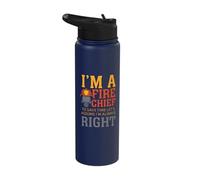 I'm a fire Chief to Save time - Firefighter Fire Chief Stainless Steel Insulated Water Bottle