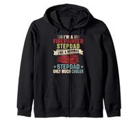 I'm A Firefighter Stepdad Definition Much Cooler Proud Job Zip Hoodie
