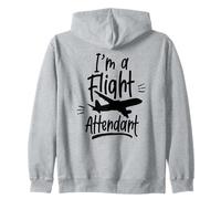 I'm A Flight Attendant Airplane Cabin Crew Steward Zip Hoodie