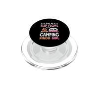 I'm A Flip Flops And Camping Kinda Girl Camper PopSockets PopGrip for MagSafe