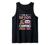 I'm A Flip Flops and Camping Kinda Girl Camper Tank Top