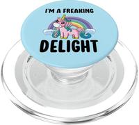 I'm A Freaking Delight Unicorn Lover Funny Sarcastic Saying PopSockets PopGrip for MagSafe