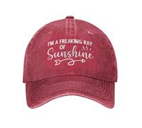 Im A Freaking Ray of Sunshine Hat for Men Dad Hat Vintage Caps Red