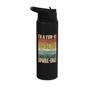 I'm A Fun-Gi Until I Get A Bit Spore-ing Mushroom Fungi Stainless Steel Insulated Water Bottle