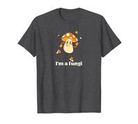 I'm a Fungi Fun Guy Funny Retro Mushroom Dad Joke Graphic T-Shirt, Men, Dark Heather Grey, X-Large