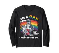 I'm A Gay Furry Pride Month Gay LGBTQ Rainbow Fox Furry Long Sleeve T-Shirt