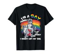 I'm A Gay Furry Pride Month Gay LGBTQ Rainbow Fox Furry T-Shirt