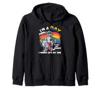 I'm A Gay Furry Pride Month Gay LGBTQ Rainbow Fox Furry Zip Hoodie