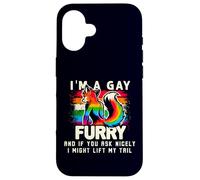 I'm A Gay Furry Rainbow Fox Wolf Fursona Fandom Pride Month Case for iPhone 16