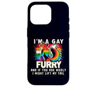 I'm A Gay Furry Rainbow Fox Wolf Fursona Fandom Pride Month Case for iPhone 16 Pro