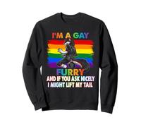 I'm A Gay Furry Rainbow Fox Wolf Fursona Fandom Pride Month Sweatshirt