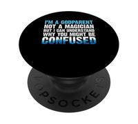 Im A Godparent Not A Magician Baptism Christian PopSockets Adhesive PopGrip