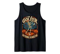I'm A Golfer Nothing Scares Me Funny Skeleton Golf Halloween Tank Top