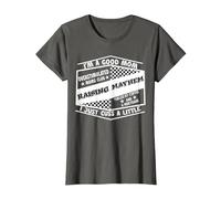 I'm A Good Mom Overstimulated Moms Club Raising Mayhem Retro T-Shirt, Women, Asphalt Grey, Large