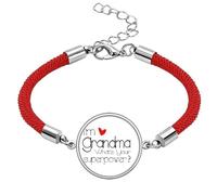 I'm a Grandma What's Your Superpower Lucky Red String Bracelet Rope Bracelet Handmade