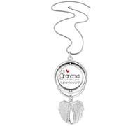 I'm a Grandma What's your Superpower Pendant Angel Wings Rotating Necklace Jewelry