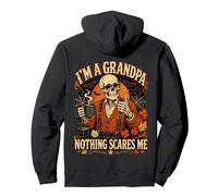 I'm a Grandpa Nothing Scares Me Funny Skeleton Halloween Pullover Hoodie