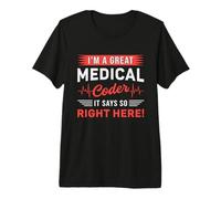I'm A Great Medical Coder Retro Programmer Medical Coding Premium T-Shirt