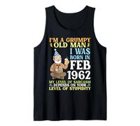 I'm A Grummy Old Man was Born in February 1962 64 Years Old Tank Top