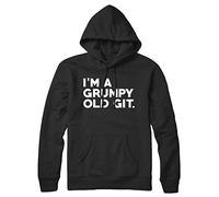 I'm A Grumpy Old Git. Mens Hoodie Womens Unisex Hoody Funny -Large-Black Funny Rude Present Gift Cool