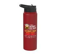 I'm A Grumpy Old Man I Do What I Want When I Want Funny Stainless Steel Insulated Water Bottle
