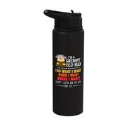 I'm A Grumpy Old Man I Do What I Want When I Want Funny Stainless Steel Insulated Water Bottle