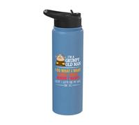 I'm A Grumpy Old Man I Do What I Want When I Want Funny Stainless Steel Insulated Water Bottle
