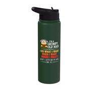 I'm A Grumpy Old Man I Do What I Want When I Want Funny Stainless Steel Insulated Water Bottle