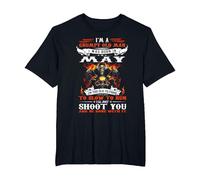 I'm a Grumpy Old Man I was Born in May I'm Old Biker T-Shirt, Men's Big and Tall, Black, 2X Tall