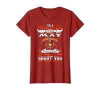 I'm a Grumpy Old Man I was Born in May I'm Old Biker T-Shirt, Women, Cranberry Red, Medium