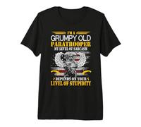 I'm A Grumpy Old Paratrooper Flag Tshirt, Veterans Day Gift Premium T-Shirt