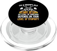 I'm A Grumpy Old Vietnam Veteran My Level Of Sarcasm Depends PopSockets PopGrip for MagSafe