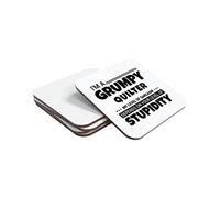 Im a Grumpy Quilter My Level Of Sarcasm Depends On Your Stupidity Hand Printed Drinks Coaster
