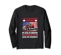 I'm A Grumpy Trucker Funny Sarcastic Truck Driver Trucking Long Sleeve T-Shirt